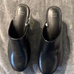 A New Day Classic Black Women's Platform Mules